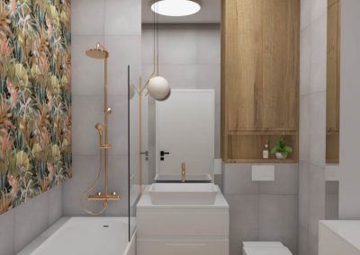 nile design projekt małej łazienki