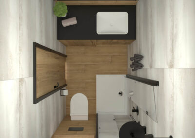 nile design projekt małej łazienki